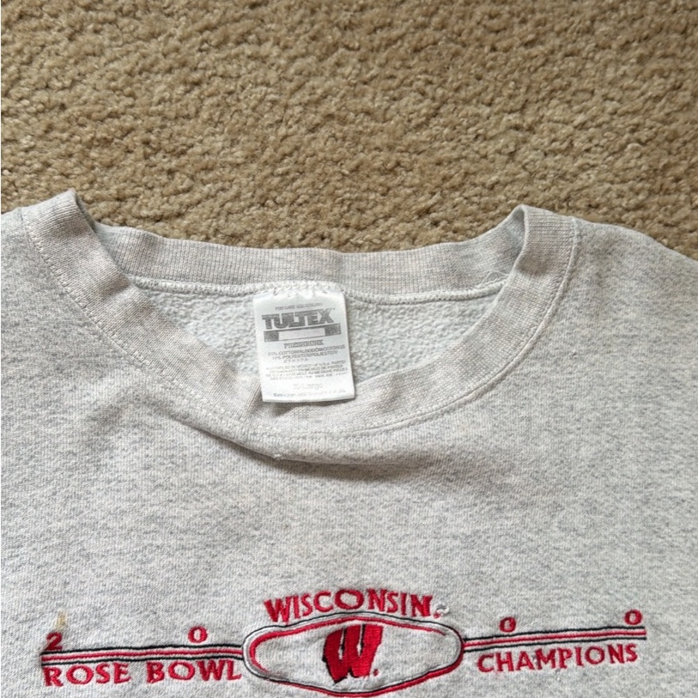 Tultex Gray Wisconsin Rose Bowl T-Shirt
